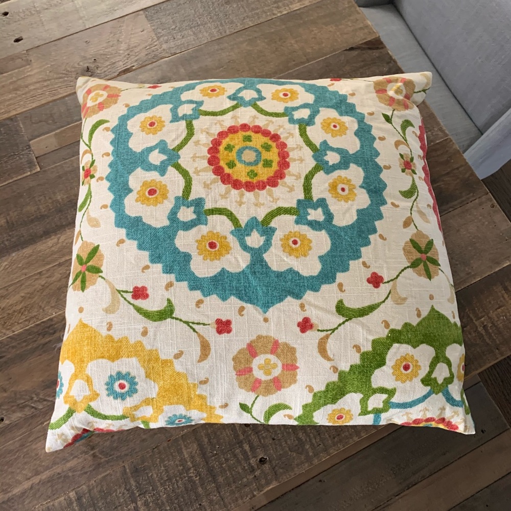 Colorful pillow. High end fabric.